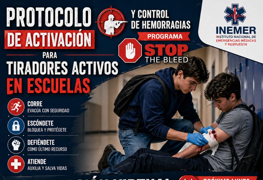 Escuelas Prevenidas: El Protocolo que Todo Docente y Directivo Necesita — Tiradores Activos + Stop The Bleed