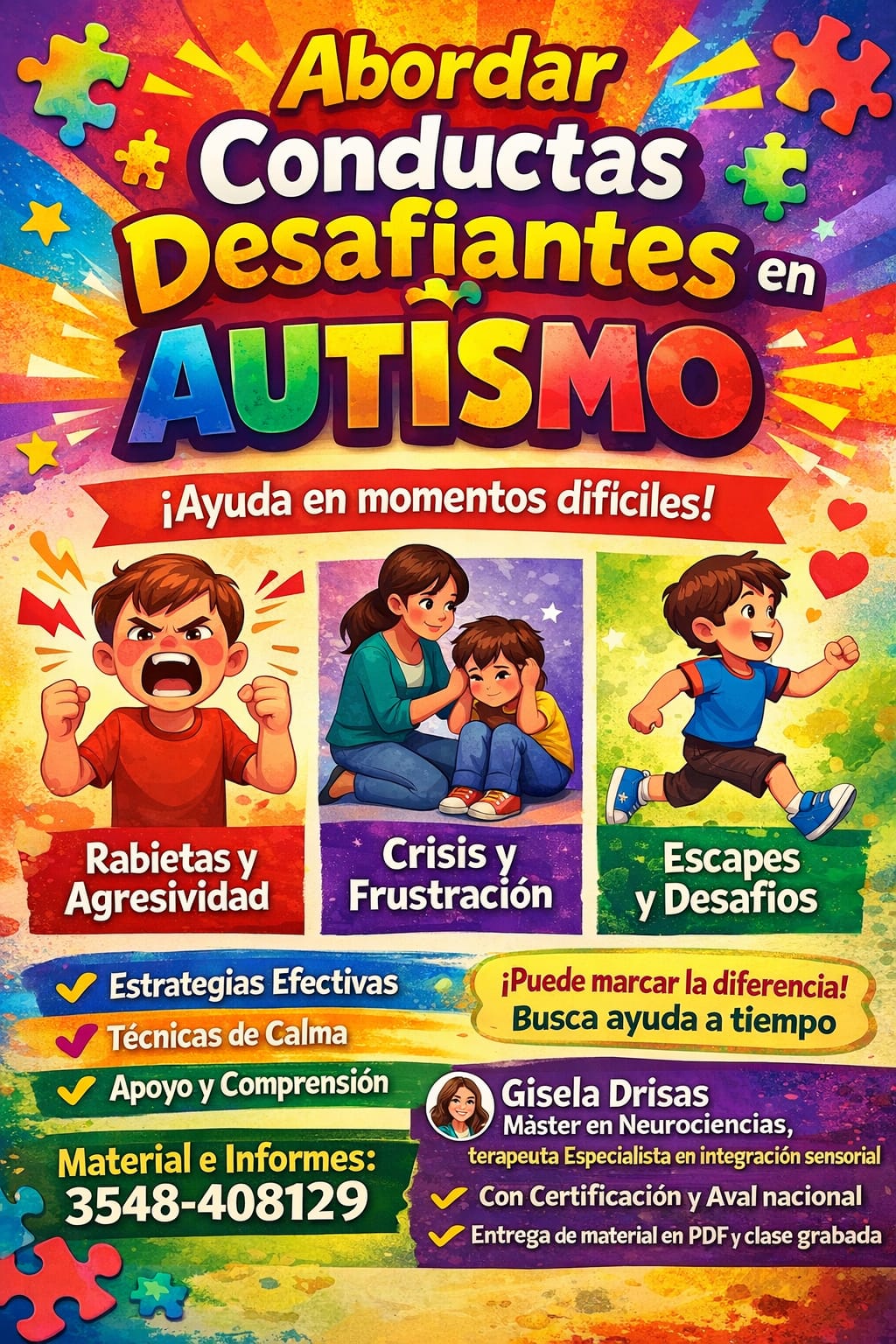 Conductas Desafiantes y crisis emocionales en Autismo: Dejá de Sobrevivir los Momentos Difíciles y Empezá a Manejarlos con Herramientas Reales