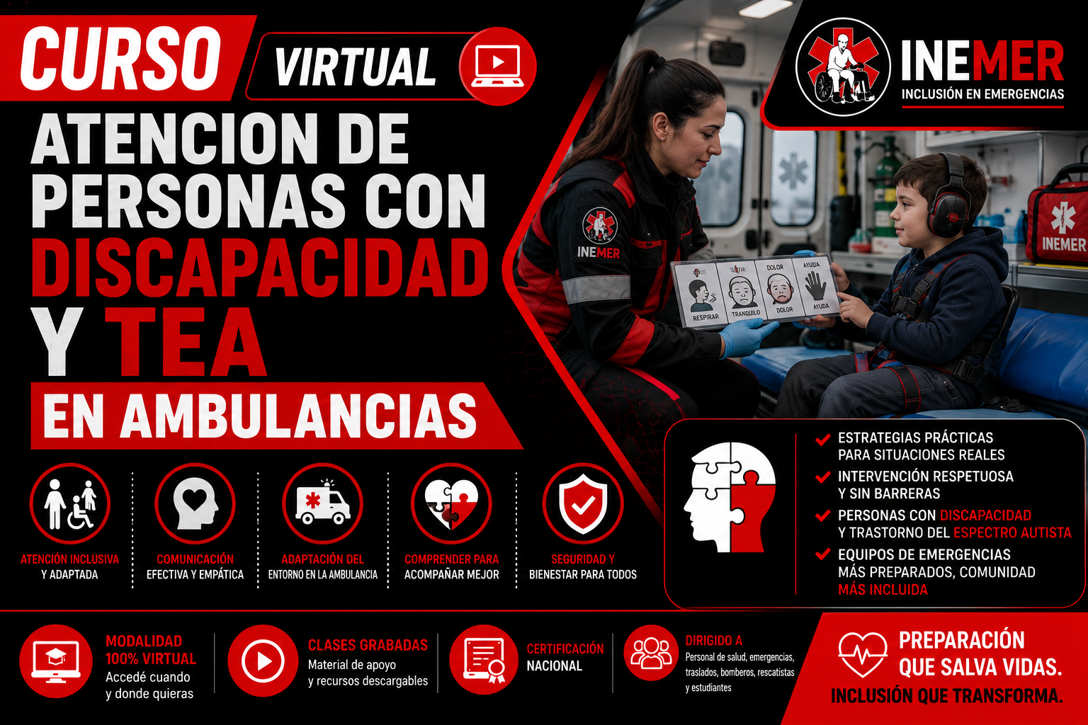 Traslado de Personas con Discapacidad y TEA en Ambulancias: El Protocolo que Todo Paramédico y Camillero Necesita Conocer